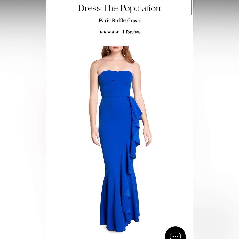 Dress the Population Paris Ruffle Gown XS